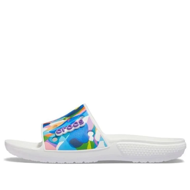 Crocs Classic Bubble Block Slides 'White Multi' 207408-94S sold by KicksCrew