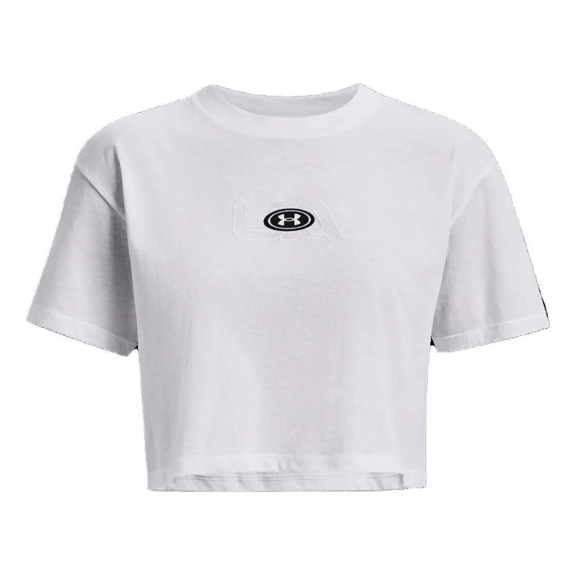 (WMNS) Under Armour Branded Logo Crop T-shirt White' 1376751-100 sold by KicksCrew
