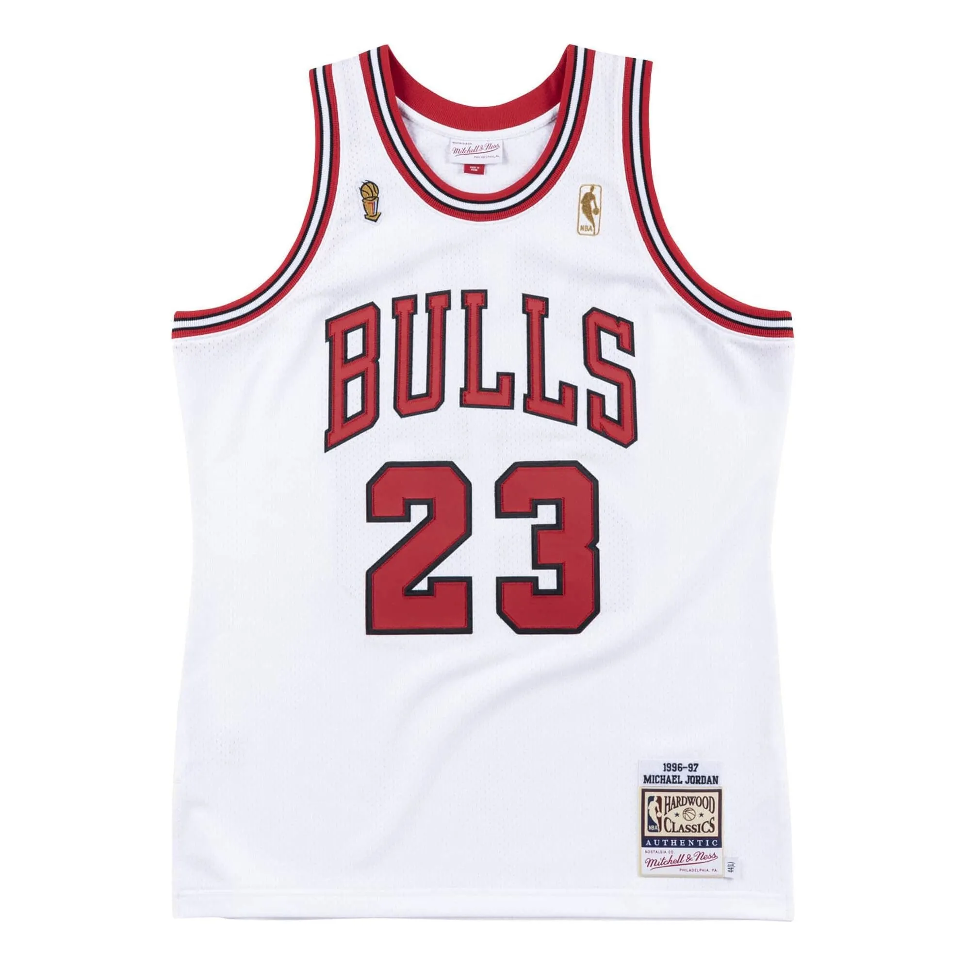 Mitchell & Ness NBA Authentic Jersey Chicago Bulls 1996-97 Michael Jordan 'White Red' AJY4CP19013-CBUWHIT96MJO sold by KicksCrew