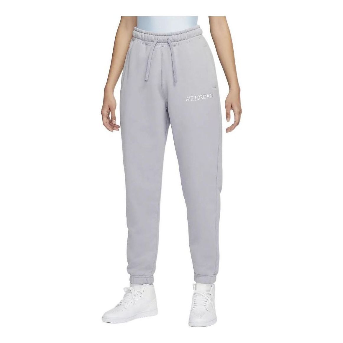 (WMNS) Air Jordan Wordmark Fleece Pants Light Steel 'Grey' DQ4652-054 sold by KicksCrew