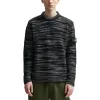 STONE ISLAND Reverse Seam Marl Crew Knit 'Black' 7915532D3-V0029 sold by KicksCrew