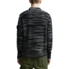 STONE ISLAND Reverse Seam Marl Crew Knit 'Black' 7915532D3-V0029 sold by KicksCrew