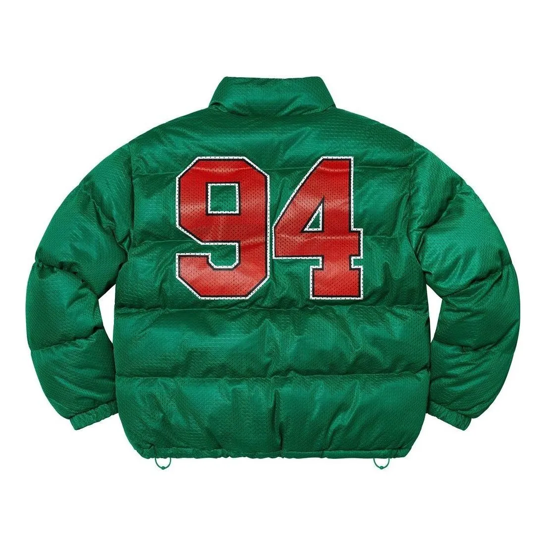Supreme Mesh Jersey Puffer Jacket 'Green Red' SUP-SS23-057 sold by KicksCrew product image thumbnail 2