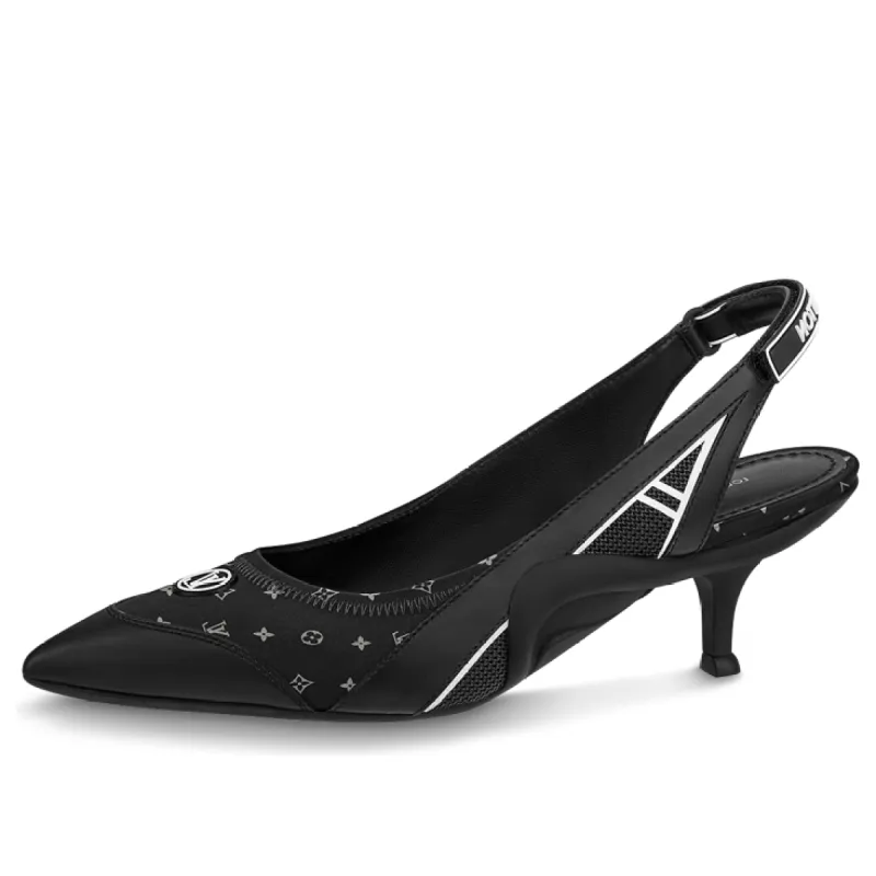 (WMNS) LOUIS VUITTON Archlight 1.0 Slingback Pumps 'Black Monogram' 1ABIU0 sold by KicksCrew