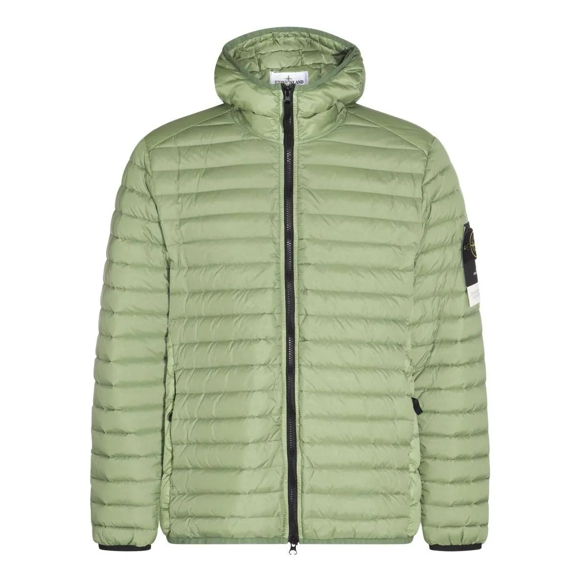 STONE ISLAND Logo Patch Zipped Down Jacket 'Green' 781540324-V0055 sold by KicksCrew