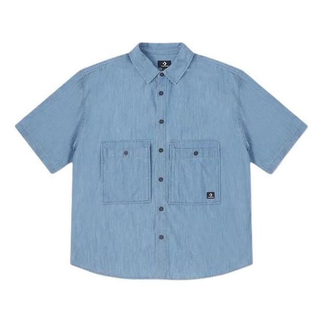 Converse Denim Wordmark Utility Shirt 'LT Retro Blue' 10027158-A01 sold by KicksCrew