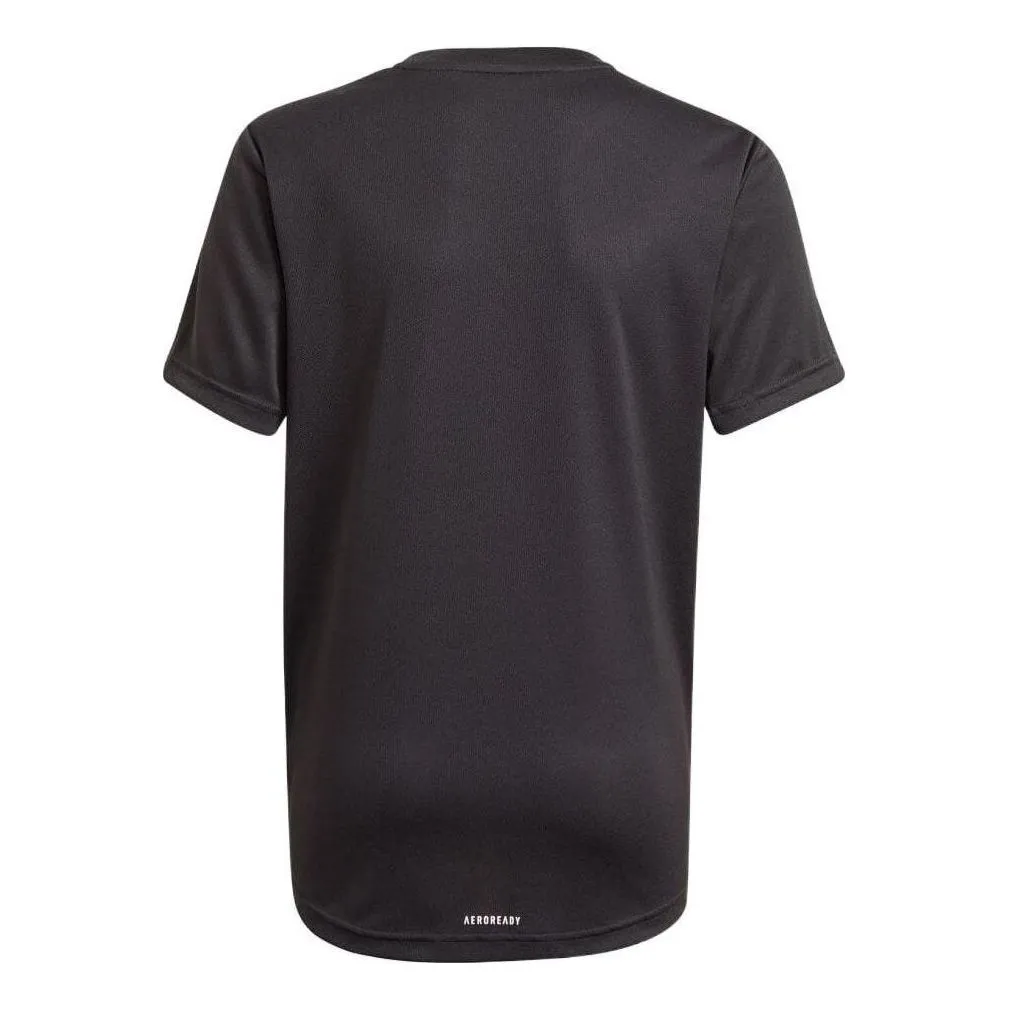 (GS) adidas Aeroready Designed To Move Big Logo T-Shirt Asia Sizing 'Black White' GN1478 sold by KicksCrew product image thumbnail 2