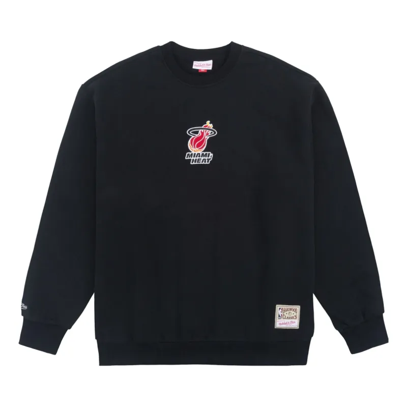 Mitchell & Ness x NBA Miami Heat Sweatshirt 'Black' MNJYFWHD23092009 sold by KicksCrew