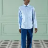 Gucci Oxford Cotton Shirt With Double G Embroidery 'Light Blue' 703396-ZAK8B-4910 sold by KicksCrew
