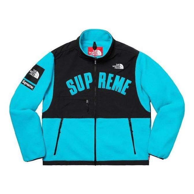 Supreme x The North Face Arc Logo Denali Fleece Jacket 'Black Blue' SUP-SS19-546 sold by KicksCrew