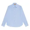 Gucci Oxford Cotton Shirt With Double G Embroidery 'Light Blue' 703396-ZAK8B-4910 sold by KicksCrew
