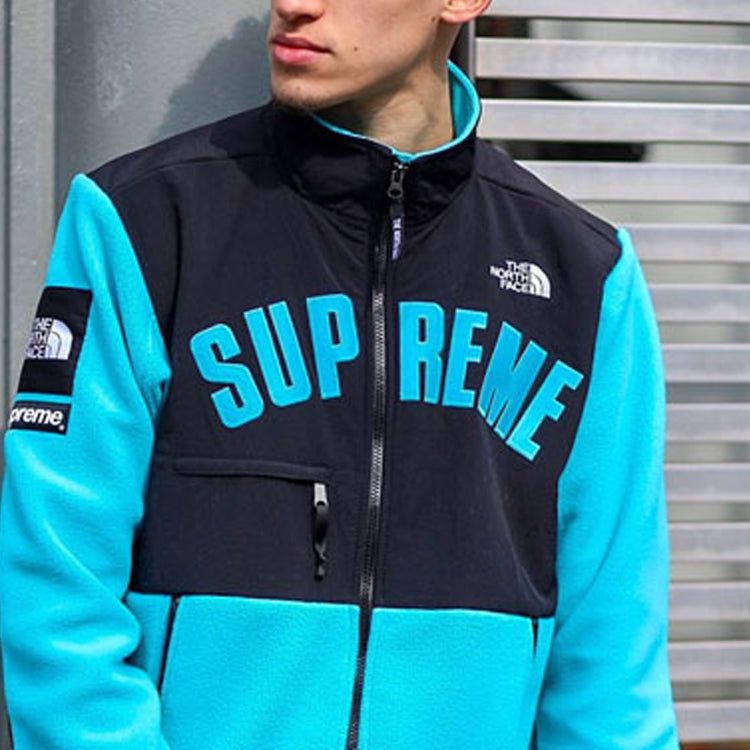 Supreme x The North Face Arc Logo Denali Fleece Jacket 'Black Blue' SUP-SS19-546 sold by KicksCrew product image thumbnail 3