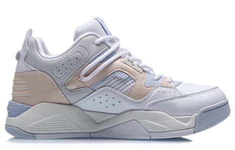 (WMNS) Li-Ning Casual Basketball Shoes 'White Blue Pink' AGBR022-3 sold by KicksCrew