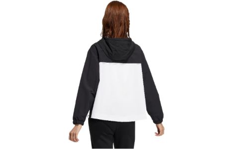 (WMNS) Adidas Neo Util Windbreaker Jackets 'Black White' HN2321 sold by KicksCrew