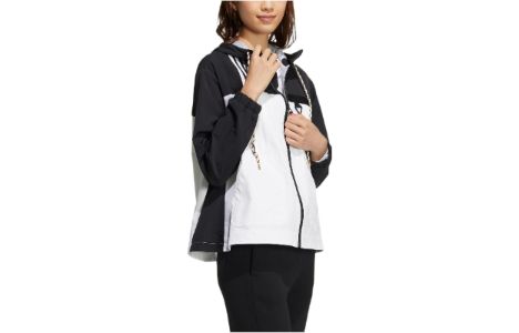 (WMNS) Adidas Neo Util Windbreaker Jackets 'Black White' HN2321 sold by KicksCrew