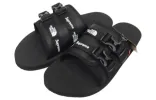THE NORTH FACE x Supreme Trekking Sandals 'Black Red' NF022531 sold by KicksCrew