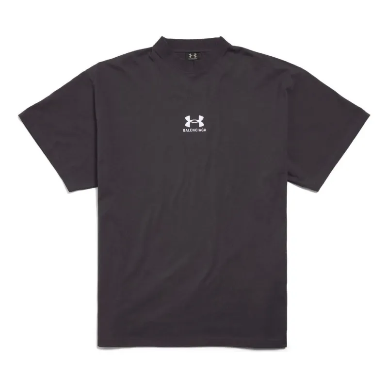 Balenciaga x Under Armour T-shirt Oversized Fit 'Black White' 787349TRVB79034 sold by KicksCrew