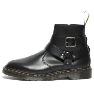 (WMNS) Dr. Martens Jaimes Leather Harness Chelsea Boots 'Black' 27484001 sold by KicksCrew