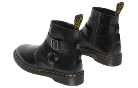 (WMNS) Dr. Martens Jaimes Leather Harness Chelsea Boots 'Black' 27484001 sold by KicksCrew