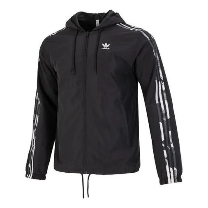 adidas originals Camo Series Windbreaker Jacket 'Black' HK5139 sold by KicksCrew