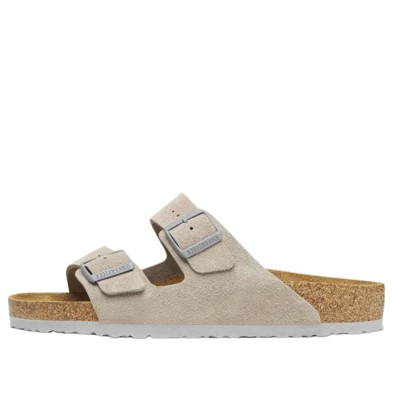 Birkenstock Arizona Suede Leather Sandals 'Stone Coin' 1027749 sold by KicksCrew