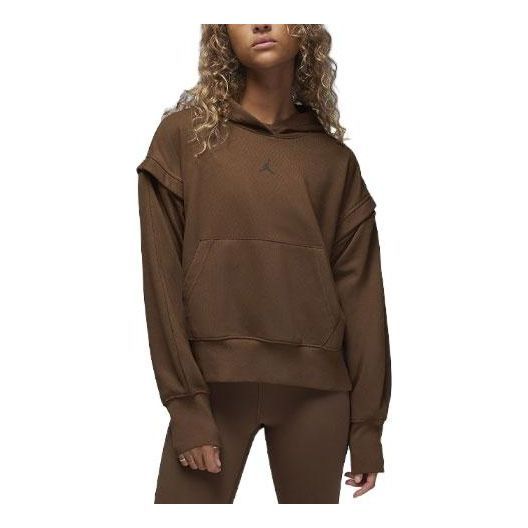 (WMNS) Air Jordan Sport Fleece Hoodie 'Brown' FB4609-259 sold by KicksCrew