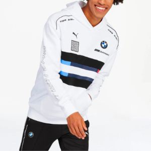Puma BMW Motorsport Street Midlayer Hoodie 'White Black Blue Red' 595181-02 sold by KicksCrew