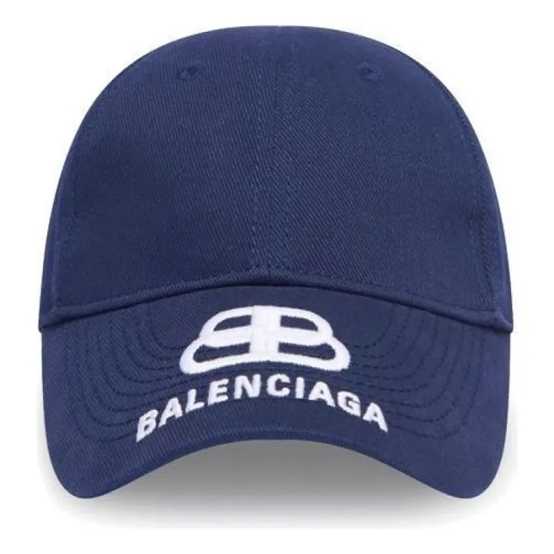 Balenciaga BB Logo Visor Baseball Cap 'Navy' 577548310B24177 sold by KicksCrew