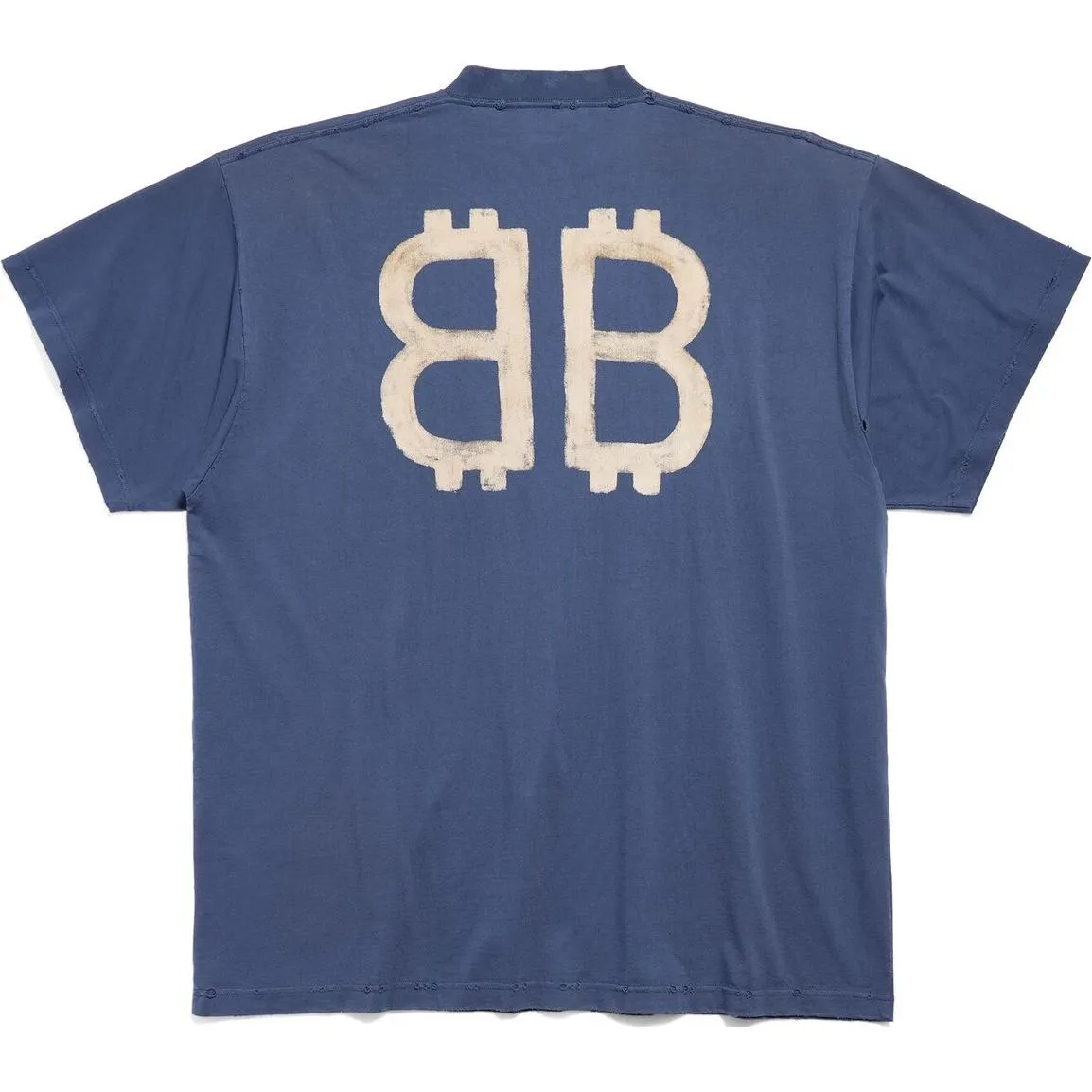 Balenciaga Crypto Oversized T-shirt 'Blue' 739028TOVU64108 sold by KicksCrew product image thumbnail 2