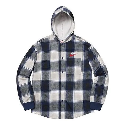 Supreme FW18 x Nike Plaid Hooded Sweatshirt 'Black' SUP-FW18-517 sold by KicksCrew