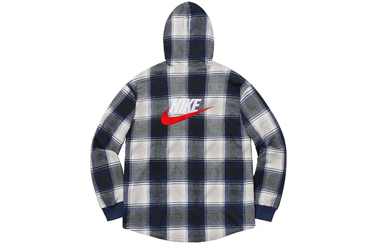 Supreme FW18 x Nike Plaid Hooded Sweatshirt 'Black' SUP-FW18-517 sold by KicksCrew product image thumbnail 2