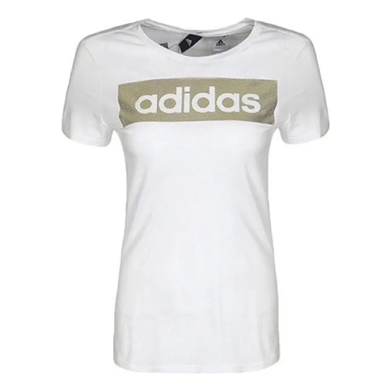 WMNS) adidas Embroidered Flower Trefoil Tee 'White' IJ6012