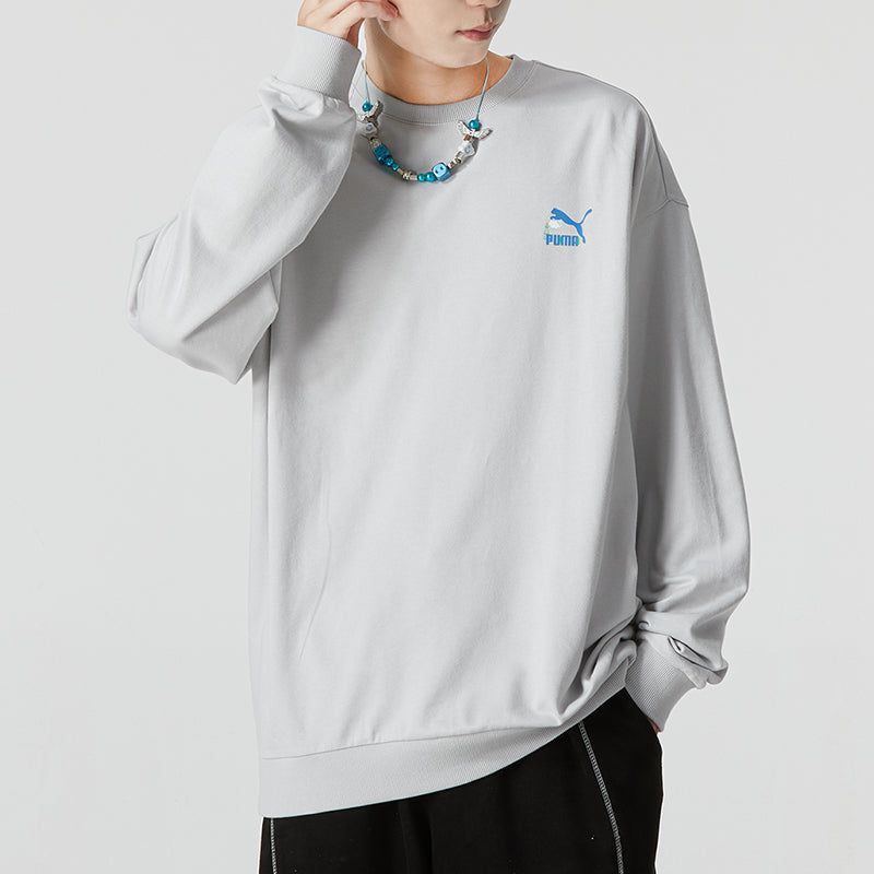 Puma Logo Crew Neck Sweatshirt 'Grey' 538780-09 sold by KicksCrew product image thumbnail 3