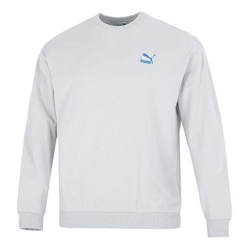 Puma Logo Crew Neck Sweatshirt 'Grey' 538780-09 sold by KicksCrew