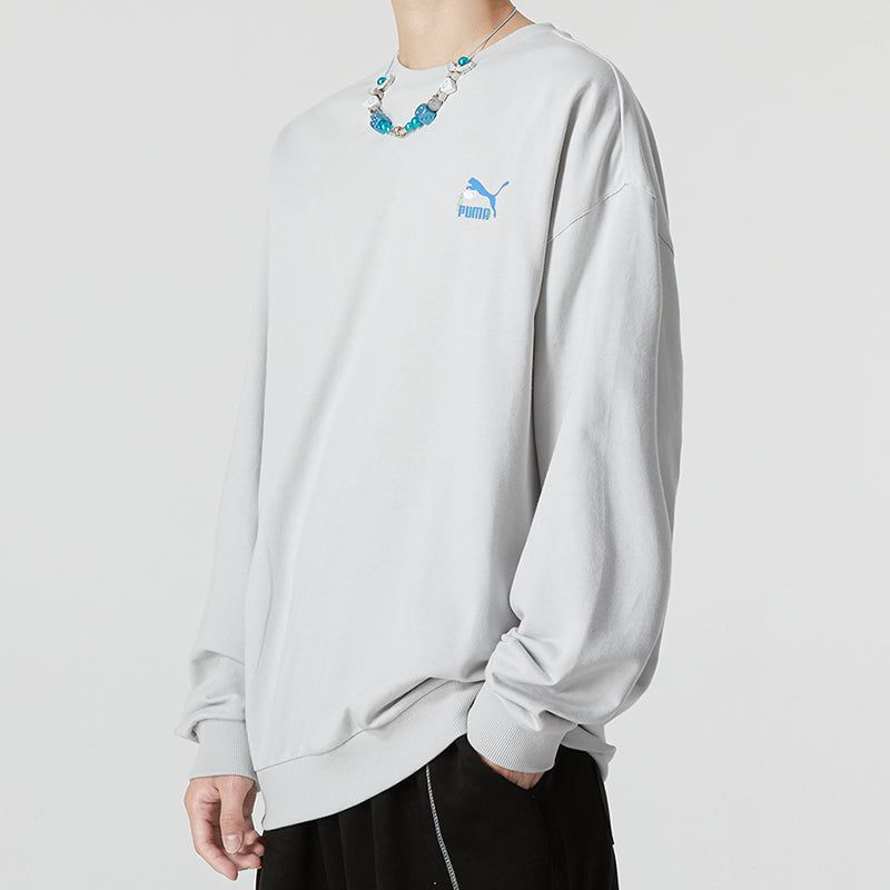 Puma Logo Crew Neck Sweatshirt 'Grey' 538780-09 sold by KicksCrew product image thumbnail 4