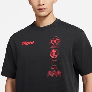Air Jordan Flight Heritage 85 T-Shirt 'Black Red' DV3076-045 sold by KicksCrew