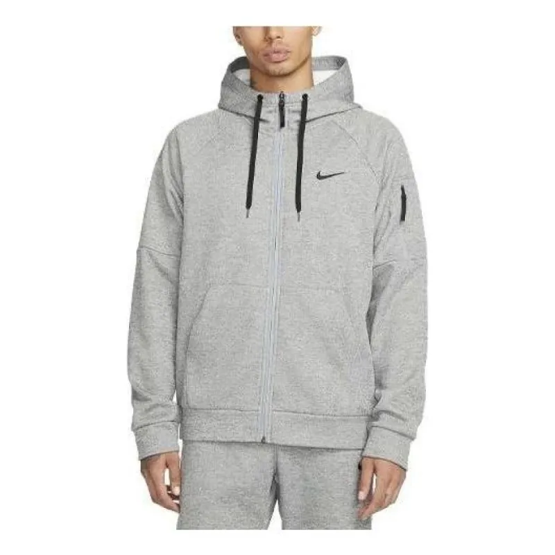 Nike Therma-FIT Full-Zip Fitness Hoodie 'Grey' DQ4830-063 sold by KicksCrew