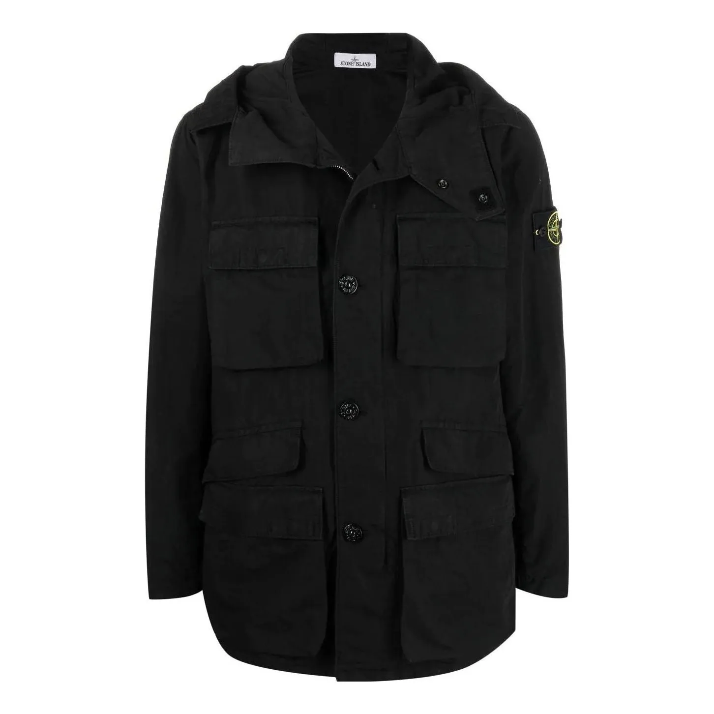 STONE ISLAND Garment Dyed Field Jacket 'Black' 761542306-V0029 sold by KicksCrew