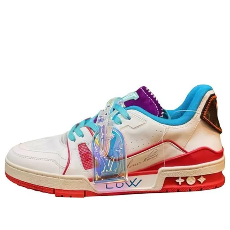 LOUIS VUITTON Trainer Upcycling Sneakers 'White Blue Purple for China' 1A9DAQ sold by KicksCrew
