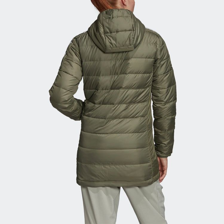 (WMNS) adidas Essentials Light Down Hooded Parka 'Legacy Green' GH4591 sold by KicksCrew product image thumbnail 5