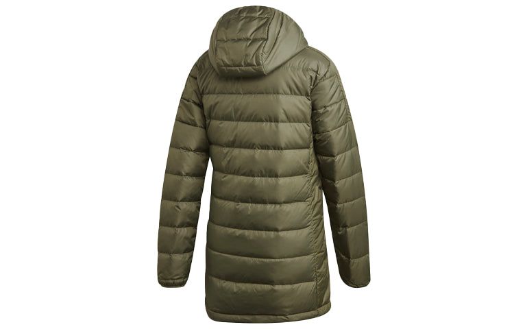 (WMNS) adidas Essentials Light Down Hooded Parka 'Legacy Green' GH4591 sold by KicksCrew product image thumbnail 2