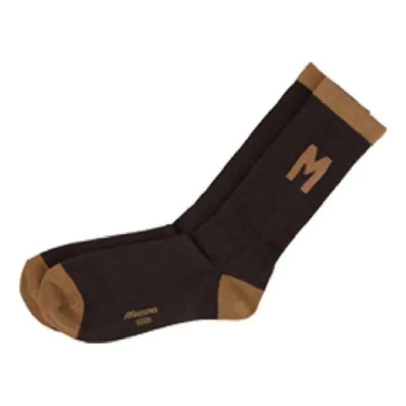 (WMNS) Mizuno x U.Sage Letter Jacquard Color-blocking Socks 'Brown' D3CX33I1 sold by KicksCrew