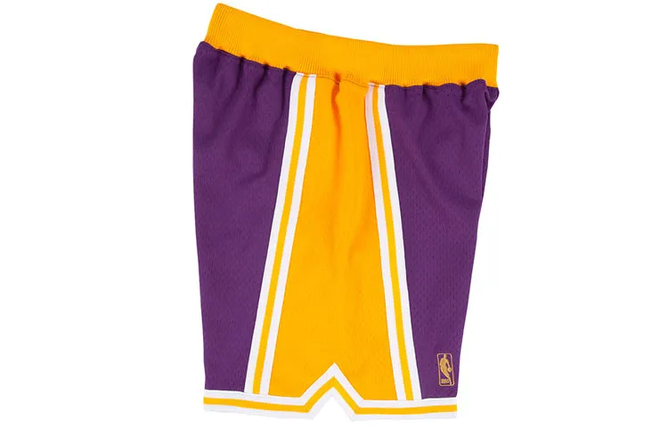 NBA Authentic Shorts Los Angeles Lakers Road 1996-97 'Purple Yellow' ASHRGS18122-LALPURP96 sold by KicksCrew product image thumbnail 2