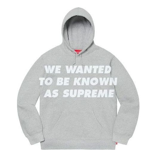 Supreme Known As Hooded Sweatshirt 'Grey White' SUP-SS20-309 sold by KicksCrew