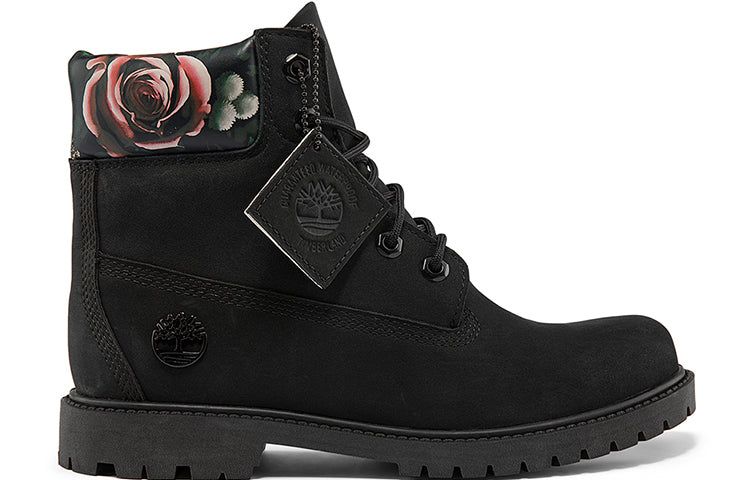 (WMNS) Timberland Heritage Cupsole Boots 'Black Nubuck with Floral' A2M7RW sold by KicksCrew product image thumbnail 2