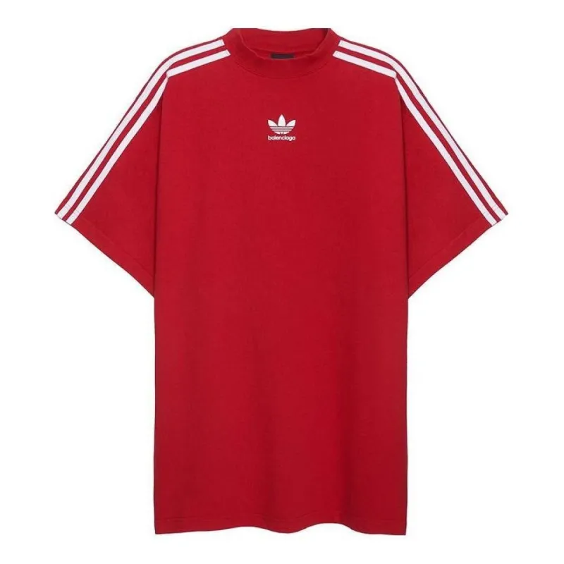 Balenciaga x adidas T-Shirt Oversized 'Red' 739101TNVA66542 sold by KicksCrew
