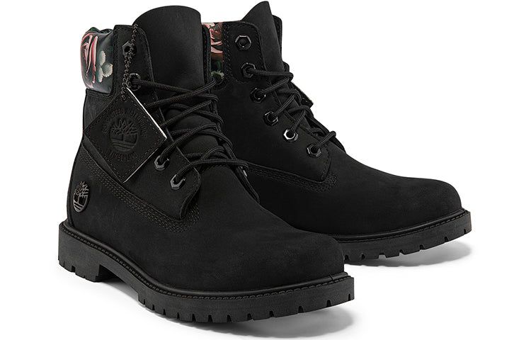 (WMNS) Timberland Heritage Cupsole Boots 'Black Nubuck with Floral' A2M7RW sold by KicksCrew product image thumbnail 4