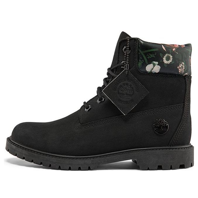 (WMNS) Timberland Heritage Cupsole Boots 'Black Nubuck with Floral' A2M7RW sold by KicksCrew