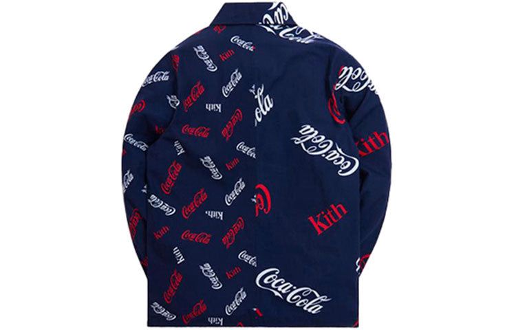 KITH x Coca-Cola x Mitchell & Ness Coke Coaches Jacket 'Navy' MNBFJKKM19024-BLUE sold by KicksCrew product image thumbnail 2