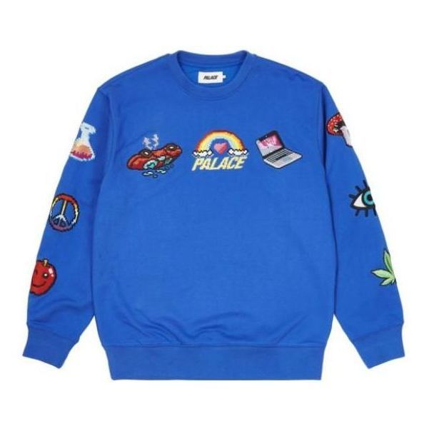 Palace Mixed Media Bitmap Crew 'Blue' PLA-SS22-271 sold by KicksCrew